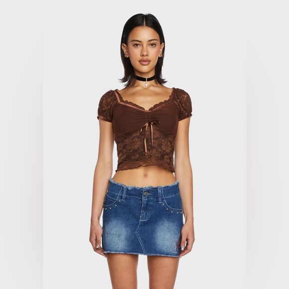 Delia’s CROSS-COUNTRY TRIP CROP TOP - BROWN. Brand new, great condition. - Picture 4 of 4